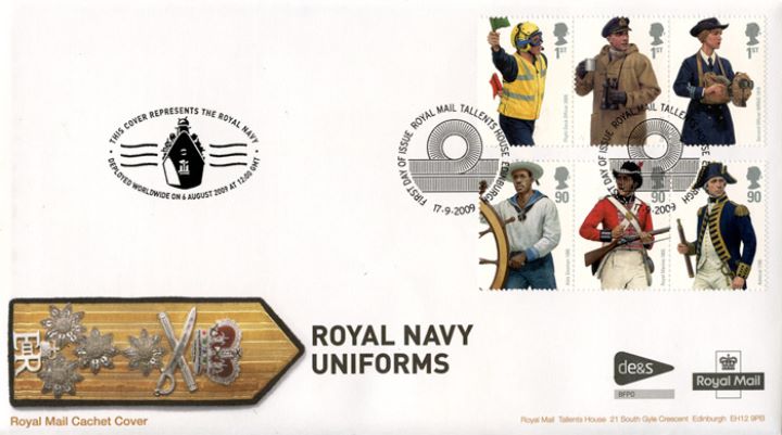 Navy Uniforms, Royal Mail Cachet Cover