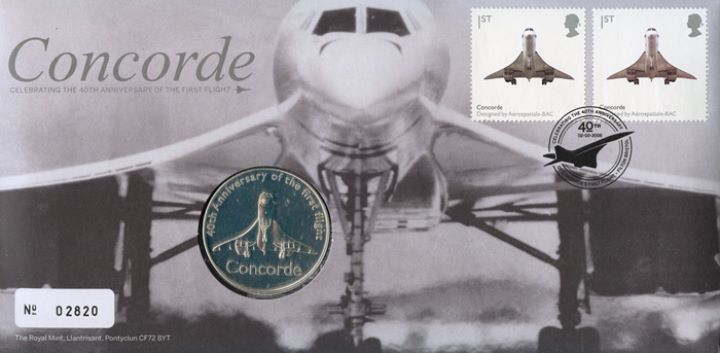 Concorde: Generic Sheet, Medal Cover