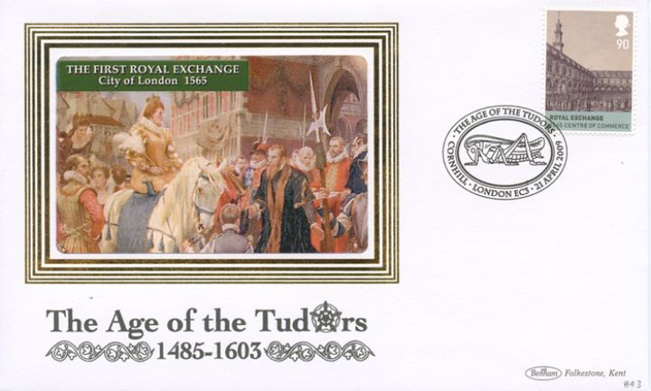 The Tudors: Miniature Sheet, The First Royal Exchange