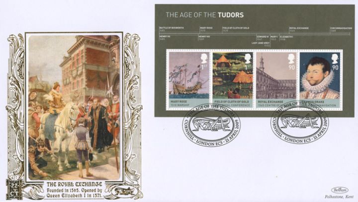 The Tudors: Miniature Sheet, The Royal Exchange