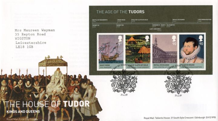 The Tudors: Miniature Sheet, Coronation Procession of Elizabeth I