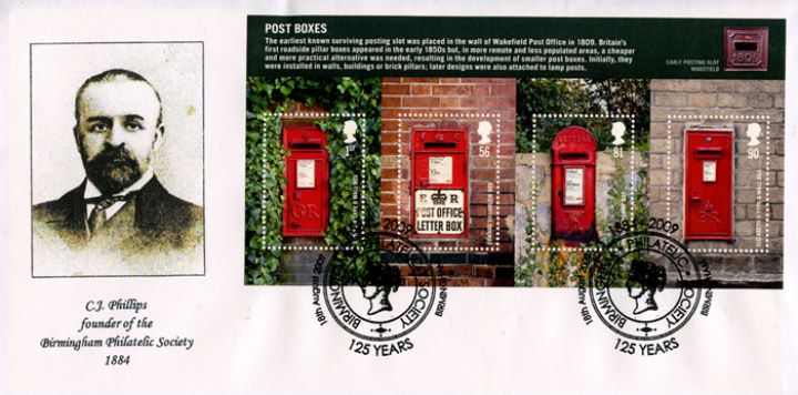 Post Boxes: Miniature Sheet, Birmingham Philatelic Society