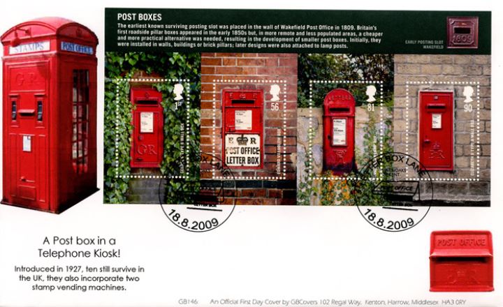 Post Boxes: Miniature Sheet, Post Box in a Telephone Kiosk