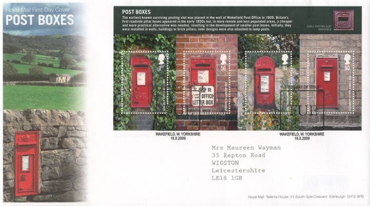 Post Boxes: Miniature Sheet, Countryside Wall Box