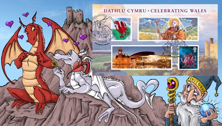 Celebrating Wales: Miniature Sheet, Dragons in Love