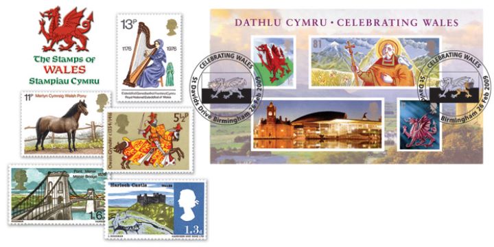 Celebrating Wales: Miniature Sheet, The Stamps of Wales