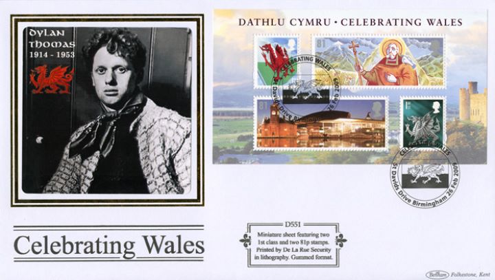 Celebrating Wales: Miniature Sheet, Dylan Thomas