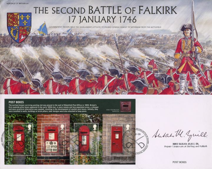 Post Boxes: Miniature Sheet, Battle of Falkirk