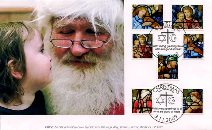 Christmas 2009, Santa Claus and child