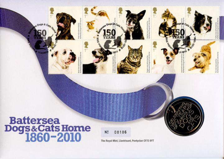 Battersea Dogs & Cats Home, Battersea Medal Cover