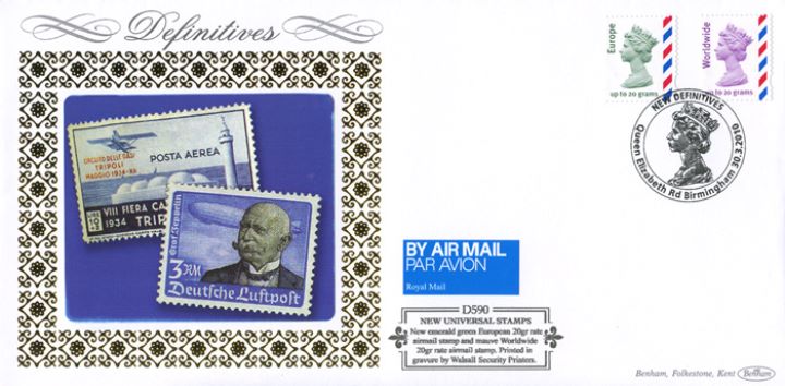 Machins (EP): 60p, 67p, 88p, 97p, £1.46, E, W, Air Mail Stamps