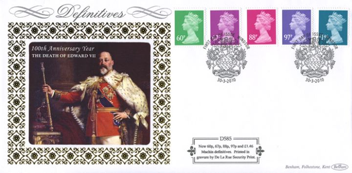 Machins (EP): 60p, 67p, 88p, 97p, £1.46, E, W, Edward VII