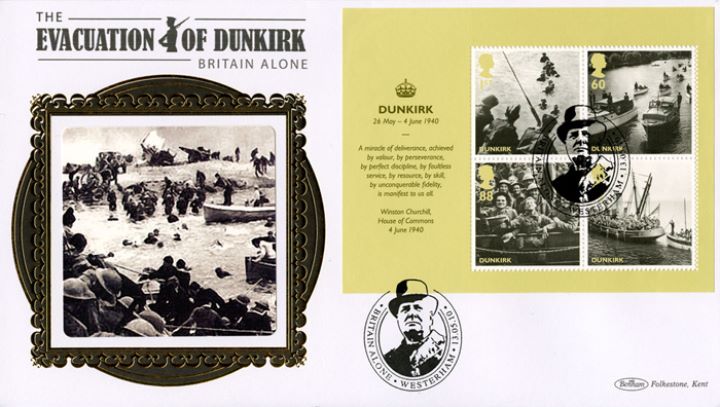 Britain Alone: Miniature Sheet, Evacuation of Dunkirk