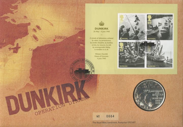 Britain Alone: Miniature Sheet, Dunkirk: Operation Dynamo