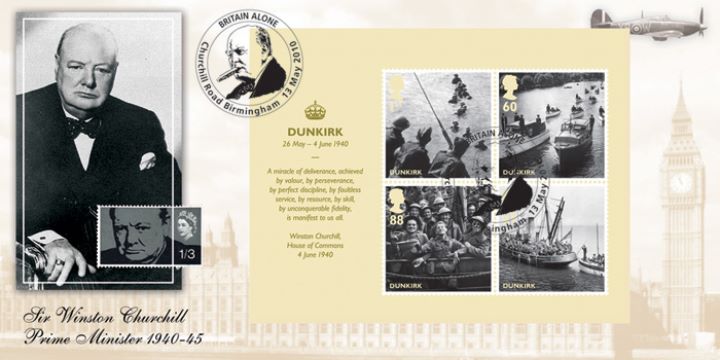 Britain Alone: Miniature Sheet, Winston Churchill