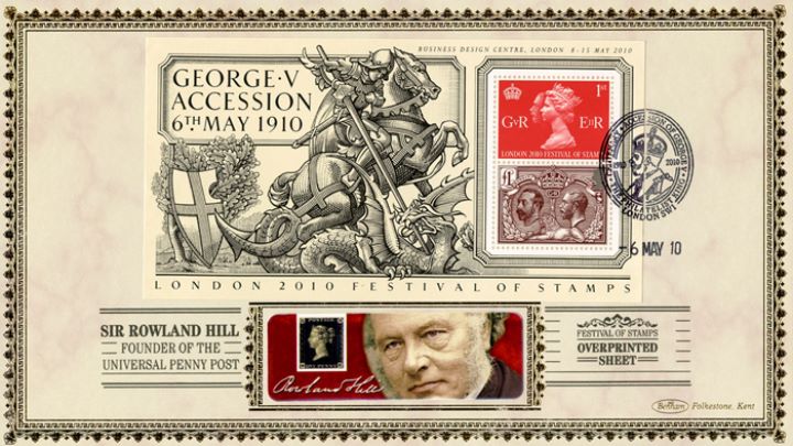 King George V (Overprint): Miniature Sheet, Rowland Hill