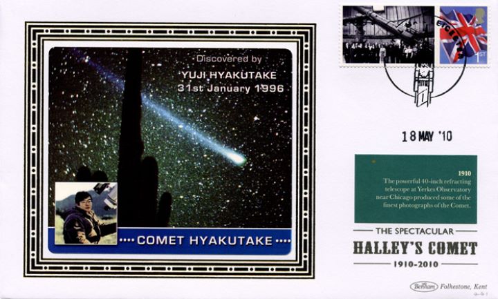 Halley's Comet [Commemorative Sheet], Comet Hyakutake