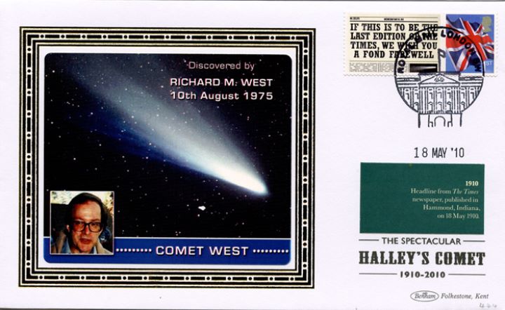 Halley's Comet [Commemorative Sheet], Comet West