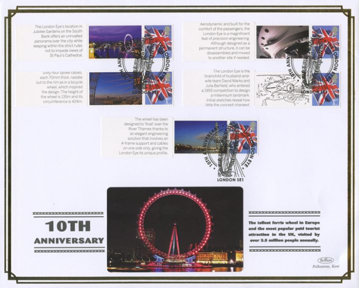 London Eye [Commemorative Sheet], The tallest ferris wheel in Europe