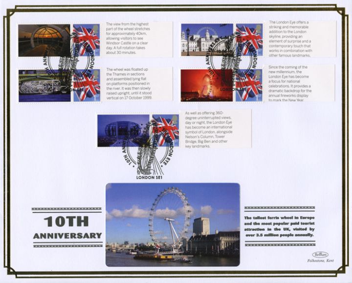 London Eye [Commemorative Sheet], The tallest ferris wheel in Europe