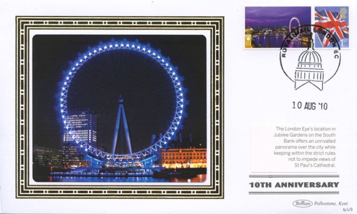 London Eye [Commemorative Sheet], London Eye at night