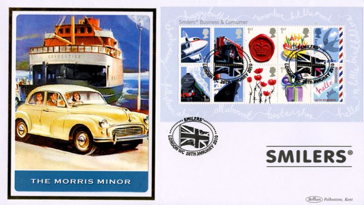 Smilers: Miniature Sheet, Morris Minor and Ferry