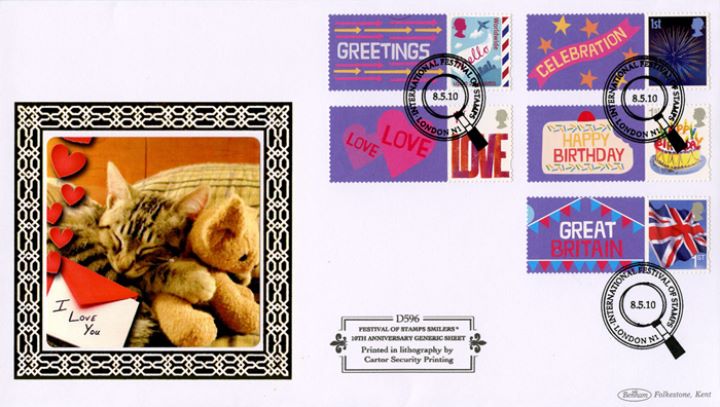 Festival of Stamps: Keep Smiling Generic Sheet, Kitten and Teddy