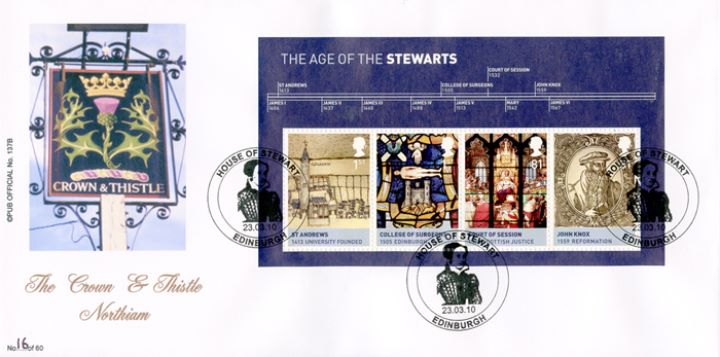 The Stewarts: Miniature Sheet, Crown and Thistle