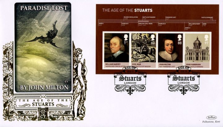 The Stuarts: Miniature Sheet, Paradise Lost by John Milton