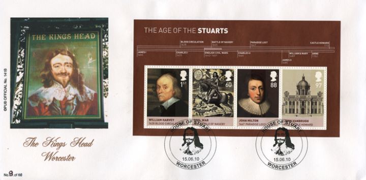 The Stuarts: Miniature Sheet, The Kings Head, Worcester