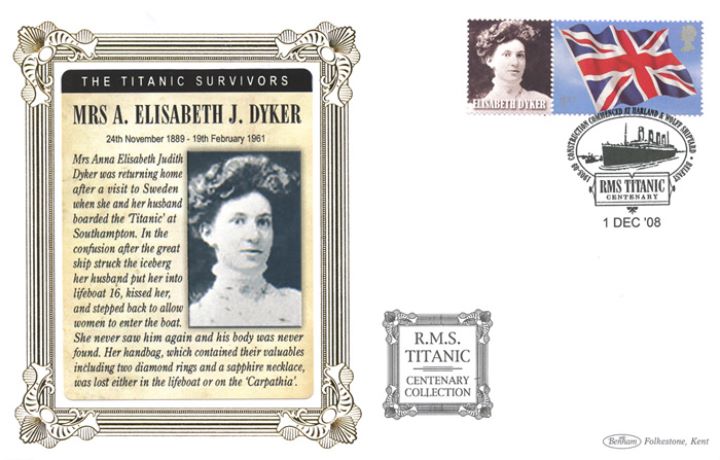 Titanic Survivors, Mrs A Elisabeth J Dyker