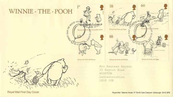 Winnie the Pooh and Piglet First Day Cover BFDC