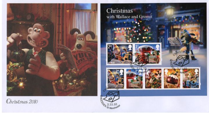 Christmas 2010: Miniature Sheet, Wallace and Gromit