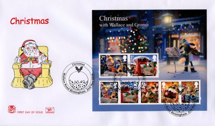 Christmas 2010: Miniature Sheet, Santa on sofa
