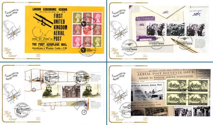 PSB: Aerial Post, Biplane - set of four