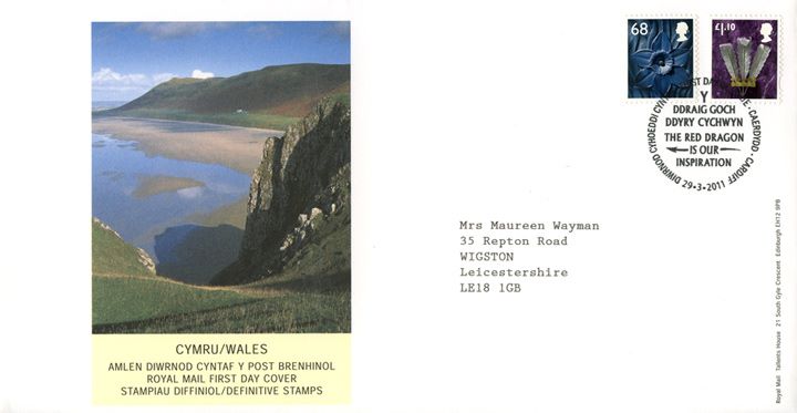 Wales 68p, £1.10, Welsh Bay