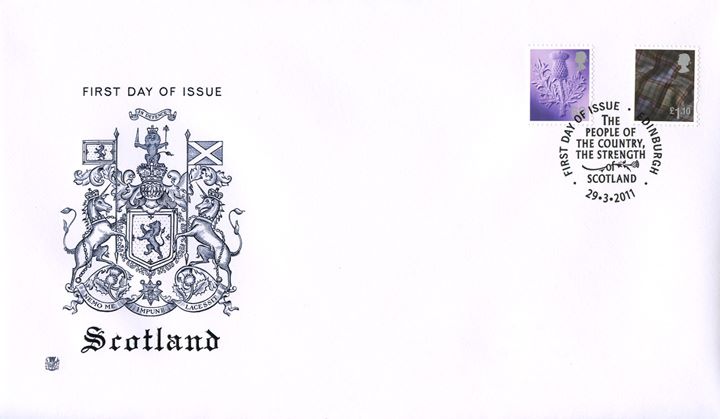 Scotland 68p, £1.10, Coat of Arms