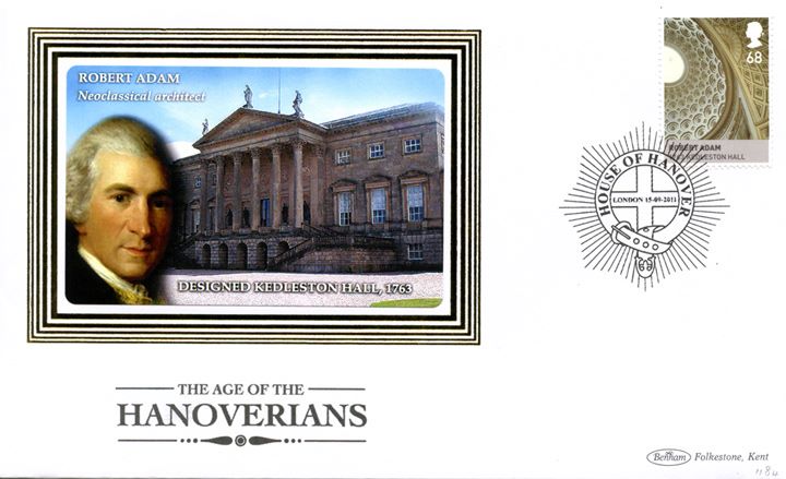 The Hanoverians: Miniature Sheet, Robert Adam & Kedleston Hall