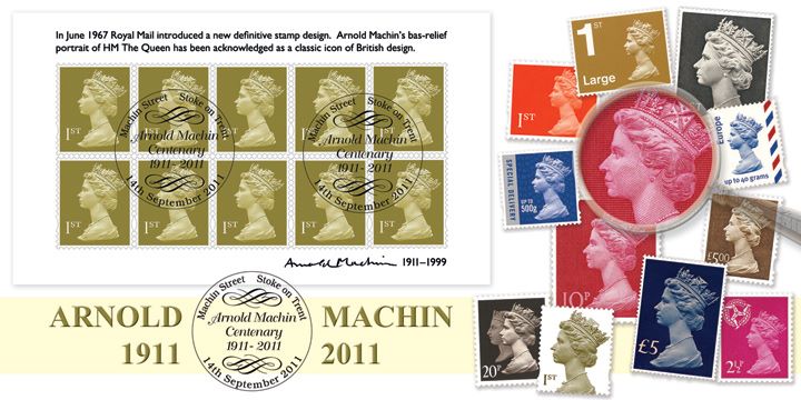 Arnold Machin: Miniature Sheet, Arnold Machin Centenary