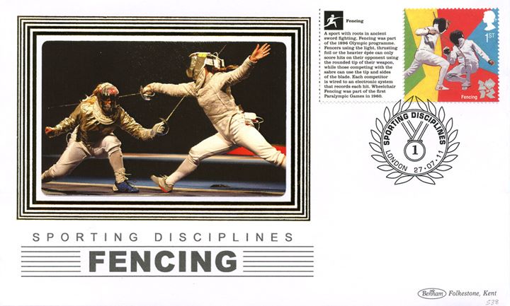 Olympic Games [Commemorative Sheet], Fencing