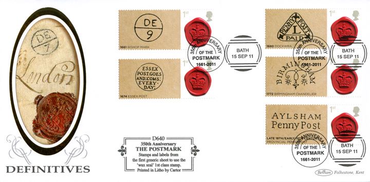 350 Years of the Postmark: Generic Sheet, Bishop Mark