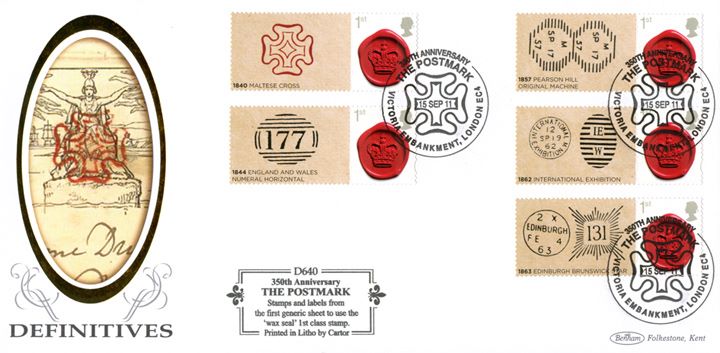 350 Years of the Postmark: Generic Sheet, Mulready Envelope