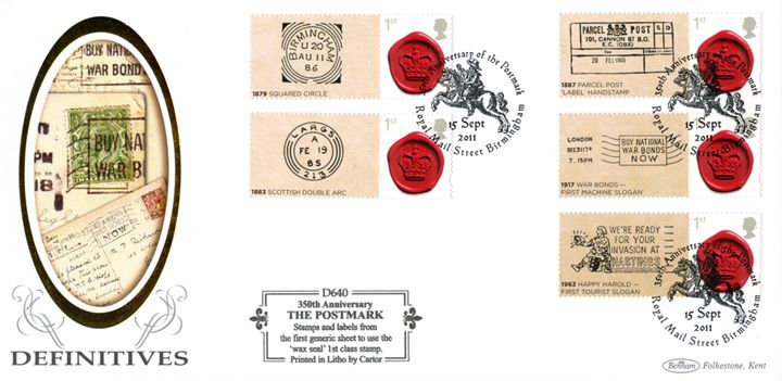 350 Years of the Postmark: Generic Sheet, War Bonds Slogan Postmarks