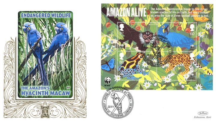 WWF: Miniature Sheet, Hyacinth Macaws