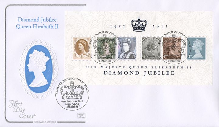 Diamond Jubilee: Miniature Sheet, Cameo Portrait of Queen Elizabeth