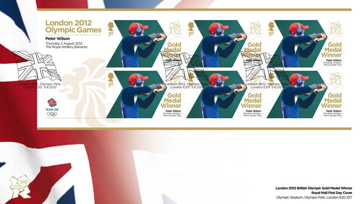 Shooting - Men’s Double Trap: Olympic Gold Medal 4: Miniature Sheet, Union Flag