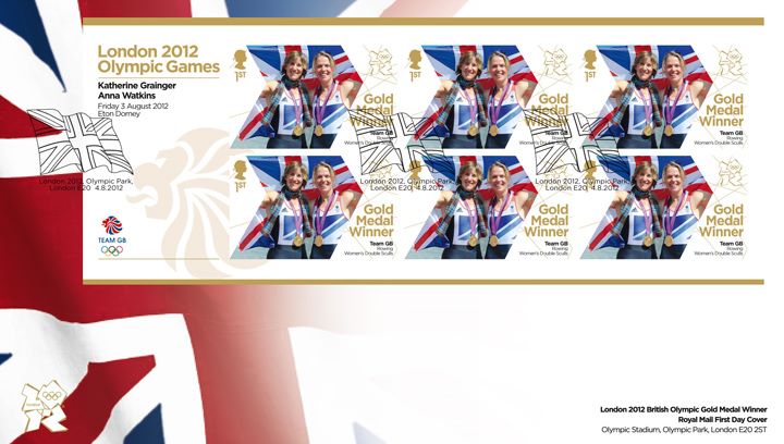 Rowing - Women's Double Sculls: Olympic Gold Medal 6: Miniature Sheet, Union Flag