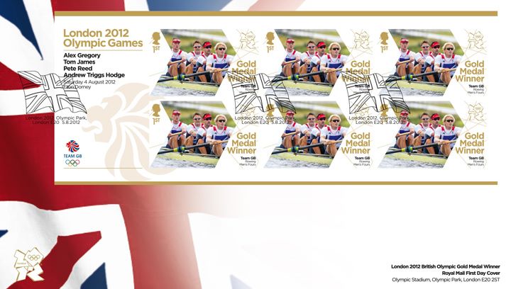 Rowing - Men's Four: Olympic Gold Medal 9: Miniature Sheet, Union Flag