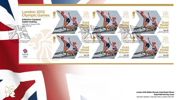 Rowing - Women's Lightweight Double Sculls: Olympic Gold Medal 10: Miniature Sheet, Union Flag