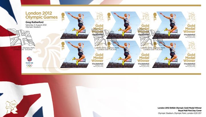 Athletics - Men’s Long Jump: Olympic Gold Medal 13: Miniature Sheet, Union Flag